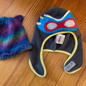 Three baby/toddler winter hats